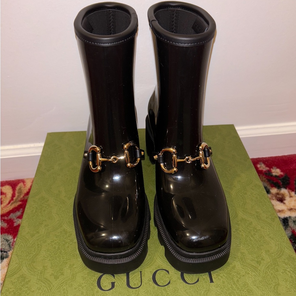 Black Gucci boots